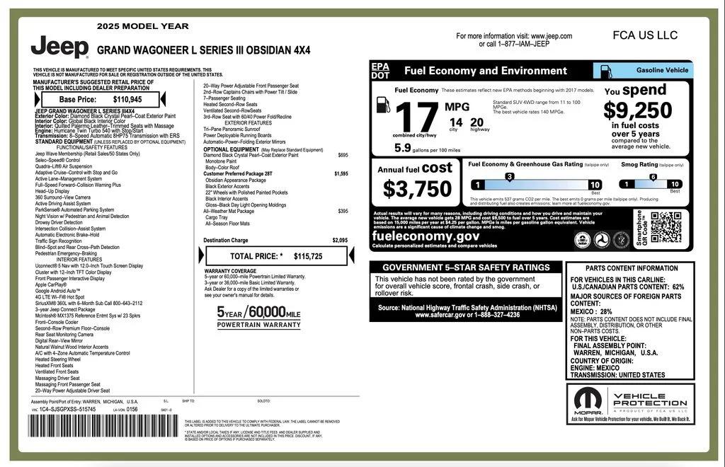 jeep grand wagoneer l 2025 1C4SJSGPXSS515745 image jeep grand wagoneer l 2025 1C4SJSGPXSS515745 image